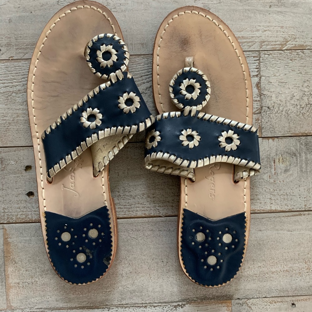 JACK ROGERS NAVY BLUE SANDALS